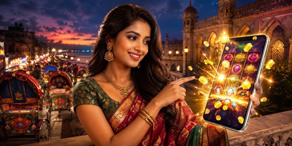 ঢাকায় স্লট গেম উপভোগ করা হচ্ছে, সমুদ্র সৈকতের পটভূমি
